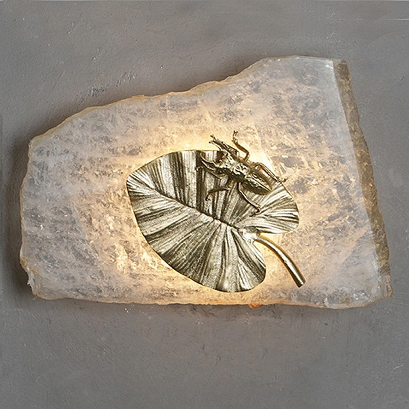 Бра Декоративный лист Glacial Fragment Медь Прозрачный Бра Декоративный лист Glacial Fragment Медь Прозрачный в Кирове | Loft Concept