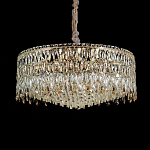 Люстра круглая с хрустальными подвесками на золотистом каркасе Roul Crystal Light варинант исполнения - 7 | Loft Concept в Кирове