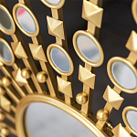 Зеркало-солнце в раме из металла с золотыми с лучами Rays of Peace варинант исполнения - 2 | Loft Concept в Кирове