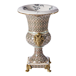 Ваза с овнами из фарфора с бронзовыми элементами Bronze Aries варинант исполнения - 3 | Loft Concept в Кирове