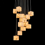 Люстра подвесная с квадратными плафонами из натурального камня Glowing Spheres варинант исполнения - 1 | Loft Concept в Кирове