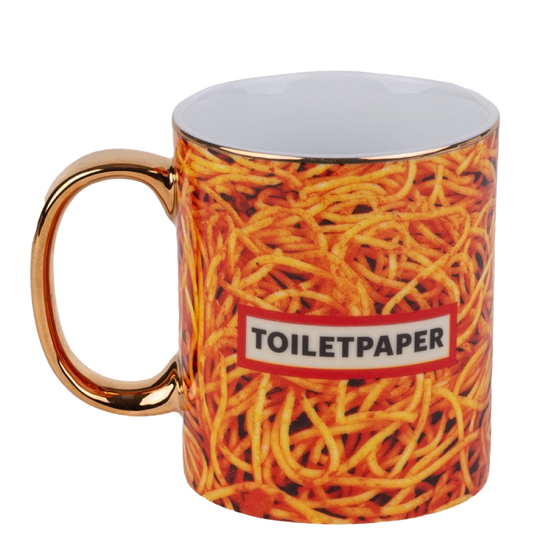 Кружка Seletti Spaghetti Красный Золотой Кружка Seletti Spaghetti Красный Золотой в Кирове | Loft Concept