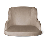 Барный стул со спинкой и подлокотниками на 4-х коричневых ножках Бежевый Велюр Ava Charm варинант исполнения - 2 | Loft Concept в Кирове