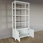 Стеллаж со стеклянными полками Elsa Dreams White варинант исполнения - 5 | Loft Concept в Кирове