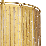 Люстра с золотым фактурным каркасом и тканевым абажуром Lustery Gold варинант исполнения - 1 | Loft Concept в Кирове