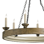 Люстра в форме кольца на 3-х черных цепях Glitter City Lights варинант исполнения - 1 | Loft Concept в Кирове