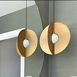 Подвесной светильник в форме золотых дисков Minimalist Lighting Fixture варинант исполнения - 2 | Loft Concept в Кирове