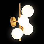 Бра с золотым основанием и 5-ю белыми шарообразными плафонами Bubble варинант исполнения - 3 | Loft Concept в Кирове
