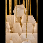 Люстра с фигурными подвесками из натурального камня Glowing Spheres варинант исполнения - 4 | Loft Concept в Кирове