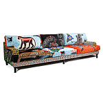 Большой Трехместный Диван с цветным принтом Qalakabusha Large Sofa варинант исполнения - 2 | Loft Concept в Кирове