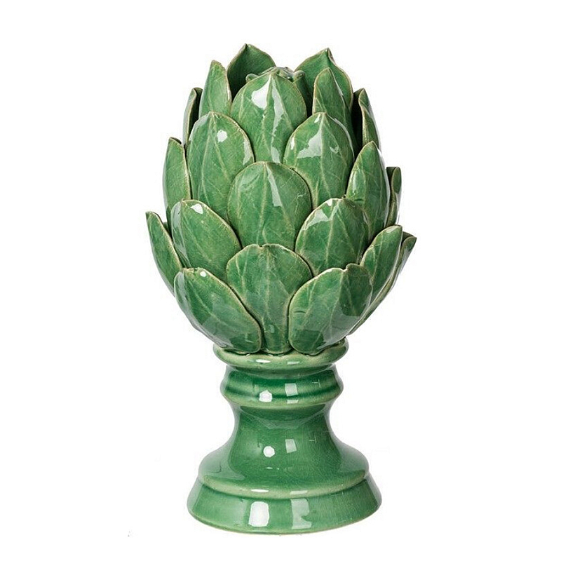 Статуэтка в виде артишока из зелёной керамики с глянцевыми лепестками Artichoke Decor Зеленый Статуэтка в виде артишока из зелёной керамики с глянцевыми лепестками Artichoke Decor Зеленый в Кирове | Loft Concept
