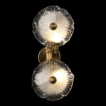 Бра с ветвистыми бронзовыми элементами и стеклянными рифлеными дисками Textured Glass Bra варинант исполнения - 3 | Loft Concept в Кирове