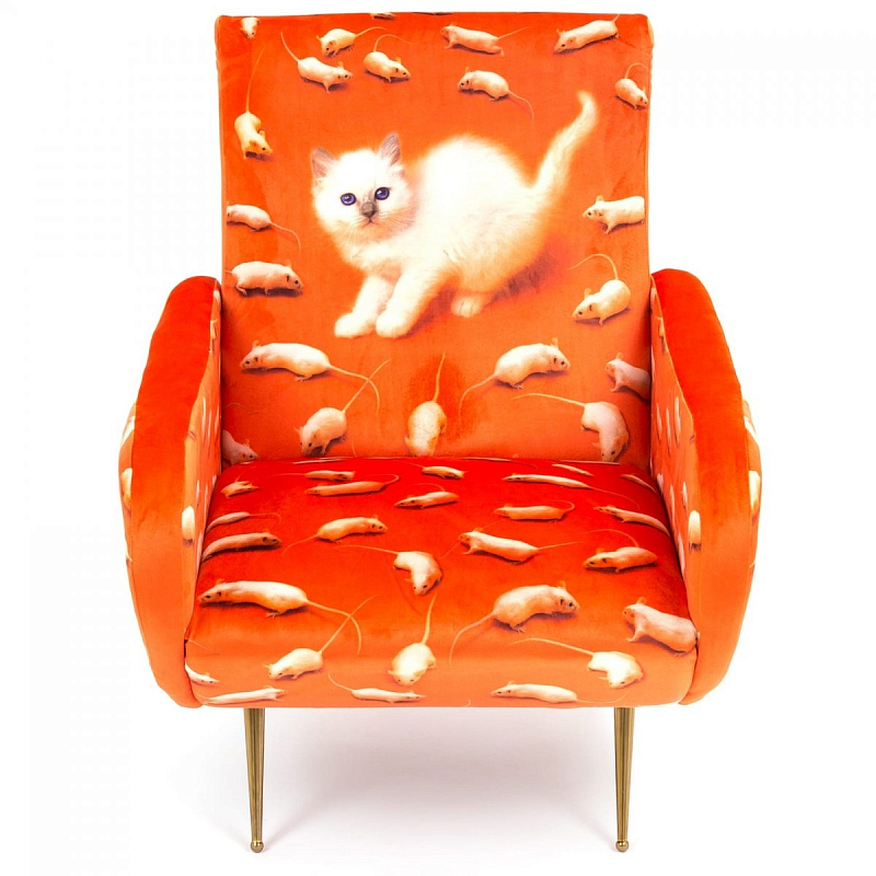 Кресло Seletti Armchair Kitten Оранжевый Латунь Кресло Seletti Armchair Kitten Оранжевый Латунь в Кирове | Loft Concept