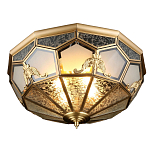 Люстра потолочная Leoni в витражной технике варинант исполнения - 1 | Loft Concept в Кирове