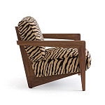 Кресло с обивкой из шенилла с тигровым принтом Tiger Chair варинант исполнения - 2 | Loft Concept в Кирове
