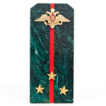 Сувенир Погон ВС из натурального камня змеевик Souvenir Epaulets варинант исполнения - 2 | Loft Concept в Кирове