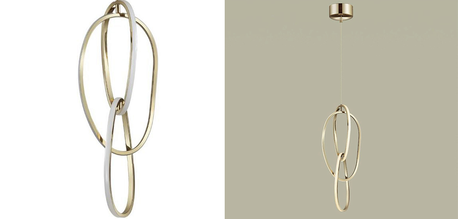 Подвесной светильник 3 Chain Link Gold 61 Подвесной светильник 3 Chain Link Gold 61 - Loft-Concept в Кирове