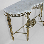 Консоль бронзовая с мраморной столешницей Bronze Console варинант исполнения - 1 | Loft Concept в Кирове