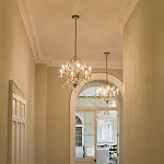 Люстра подвеная с 4-мя лампами и стеклянными подвесками в классическом стиле Feiss варинант исполнения - 2 | Loft Concept в Кирове