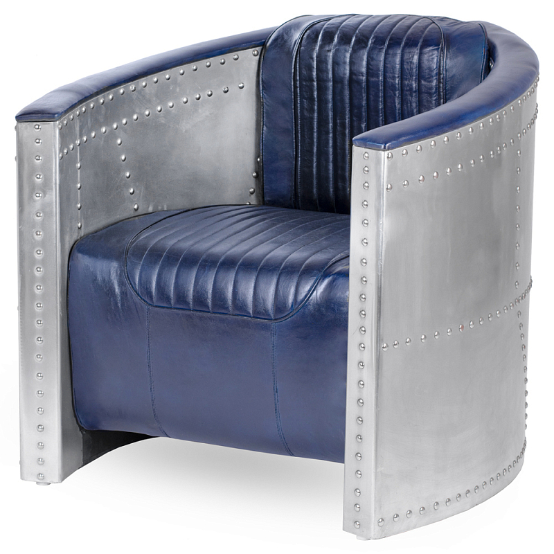 Кресло Aviator Tomcat chair Blue Алюминий Синий Кресло Aviator Tomcat chair Blue Алюминий Синий в Кирове | Loft Concept