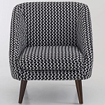 Кресло с черно-белым принтом Pauley Black White Armchair варинант исполнения - 3 | Loft Concept в Кирове