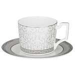 Чайный сервиз серо-белого цвета из фарфора на 6 персон 20 предметов Royal Porcelain Collection варинант исполнения - 1 | Loft Concept в Кирове