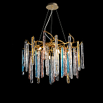 Люстра на подвесе с каркасом из металла и цветными подвесками из стекла Droplet Chandelier варинант исполнения - 3 | Loft Concept в Кирове