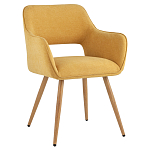 Стул в рогожке желтого цвета NEASAN STOOL варинант исполнения - 1 | Loft Concept в Кирове