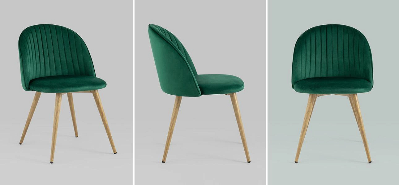 Стул Miruna Chair Изумрудно-Зеленый Велюр Стул Miruna Chair Изумрудно-Зеленый Велюр - Loft-Concept в Кирове