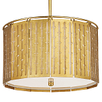 Люстра с золотым фактурным каркасом и тканевым абажуром Lustery Gold варинант исполнения - 2 | Loft Concept в Кирове