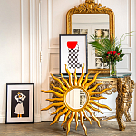 Зеркало-солнце круглое с золотыми с лучами Rays of Peace варинант исполнения - 3 | Loft Concept в Кирове