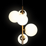 Подвесной светильник с 5-ю белыми шарообразными плафонами Bubble Chandelier варинант исполнения - 4 | Loft Concept в Кирове