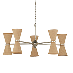 Люстра серебряного цвета с тканевыми абажурами Loft Rope Light варинант исполнения - 2 | Loft Concept в Кирове