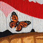 Картина вышивка бисером Grill Cut Out With Butterfly варинант исполнения - 2 | Loft Concept в Кирове