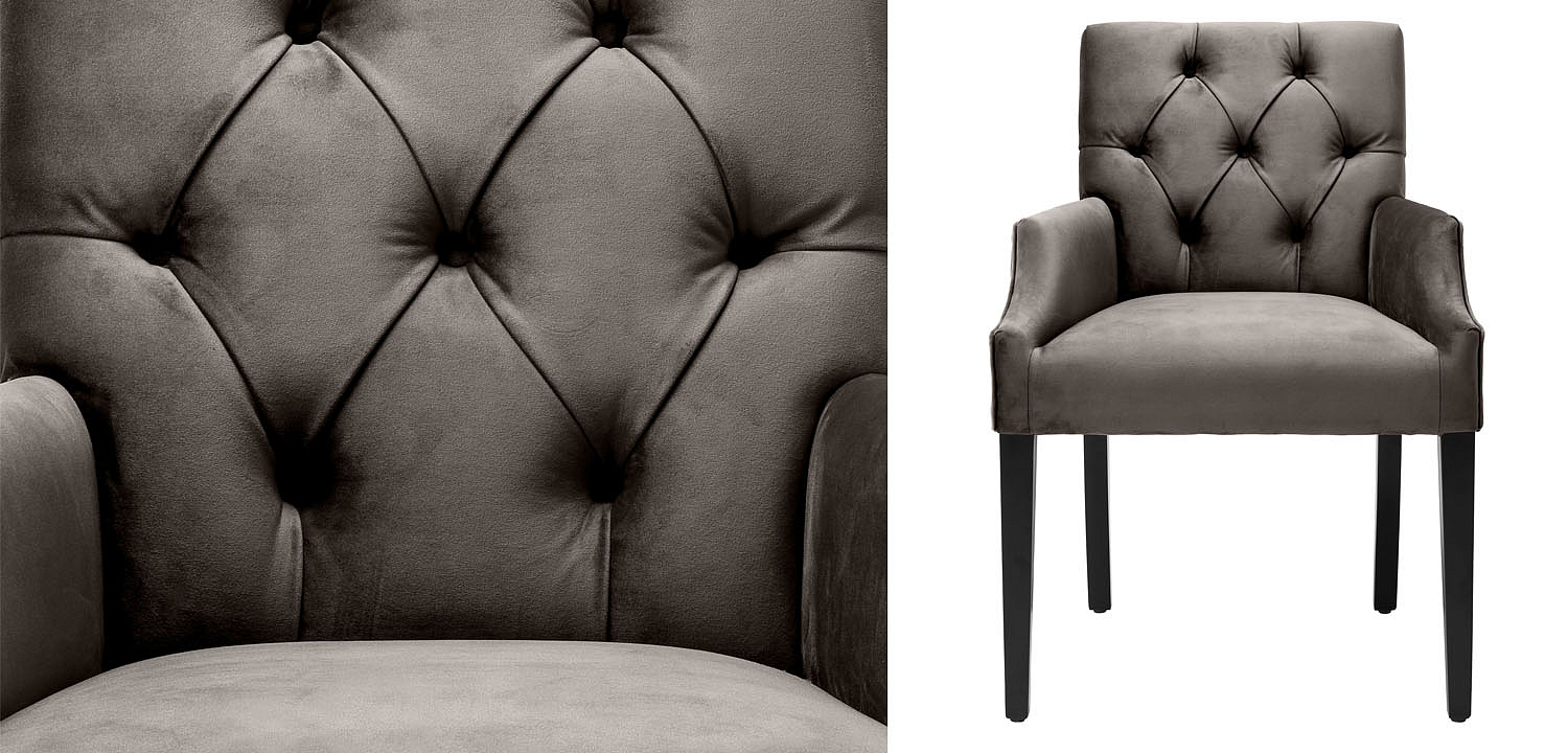 Стул Eichholtz DINING CHAIR ATENA WITH ARM dark Стул Eichholtz DINING CHAIR ATENA WITH ARM dark - Loft-Concept в Кирове