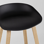 Барный стул на ножках из натурального дерева Boras Black варинант исполнения - 7 | Loft Concept в Кирове