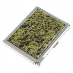 Портсигар на 10 сигарет с газовой зажигалкой из натурального камня Змеевик Светлый Stone Cigarettes Cases варинант исполнения - 4 | Loft Concept в Кирове