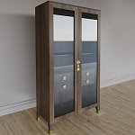 Дизайнерский шкаф витрина Elsa Dreams Walnut с 4-мя ящиками варинант исполнения - 3 | Loft Concept в Кирове