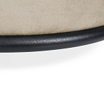 Банкетка круглая бежевый велюр на 4-х металлических ножках черного цвета SANJAY варинант исполнения - 3 | Loft Concept в Кирове