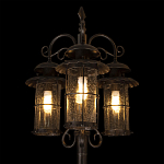 Уличный фонарь с тремя стеклянными плафонами и коваными элементами Elysian Lanterns варинант исполнения - 5 | Loft Concept в Кирове