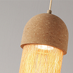 Подвесной светильник натуральная пробка с бахромой Natural Cork варинант исполнения - 3 | Loft Concept в Кирове