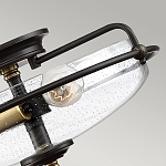 Потолочный светильник со стеклянным плафоном на изогнутых кронштейнах Quoizel  варинант исполнения - 6 | Loft Concept в Кирове