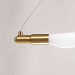 Люстра горизонтальная с волнистым белым плафоном Golden Swirl варинант исполнения - 9 | Loft Concept в Кирове