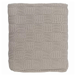 Плед из хлопка рельефной вязки бежево-серого цвета Waffle Comfort варинант исполнения - 4 | Loft Concept в Кирове