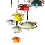 Подвесные светильники в виде разноцветных чашек Flower Reversal варинант исполнения - 2 | Loft Concept в Кирове