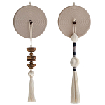 Аксессуар на стену диск с деревянными бусинами Wall Decor Thread Disc  варинант исполнения - 4 | Loft Concept в Кирове