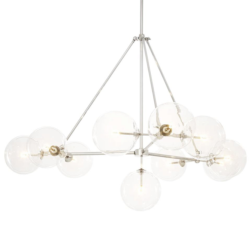 Люстра Chandelier Bermude Никель Прозрачное Стекло Люстра Chandelier Bermude Никель Прозрачное Стекло в Кирове | Loft Concept