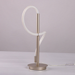 Настольная лампа белым изогнутым плафоном на круглой подставке Luke Lampco Tracer Lamp варинант исполнения - 8 | Loft Concept в Кирове