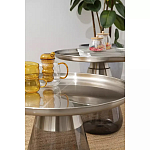 Кофейный столик с основанием из закаленного стекла Classic Round Gray Table варинант исполнения - 3 | Loft Concept в Кирове