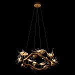 Люстра подвесная с прозрачными стеклянными птичками на ветвях Диаметр 80 см Serip Voa варинант исполнения - 5 | Loft Concept в Кирове